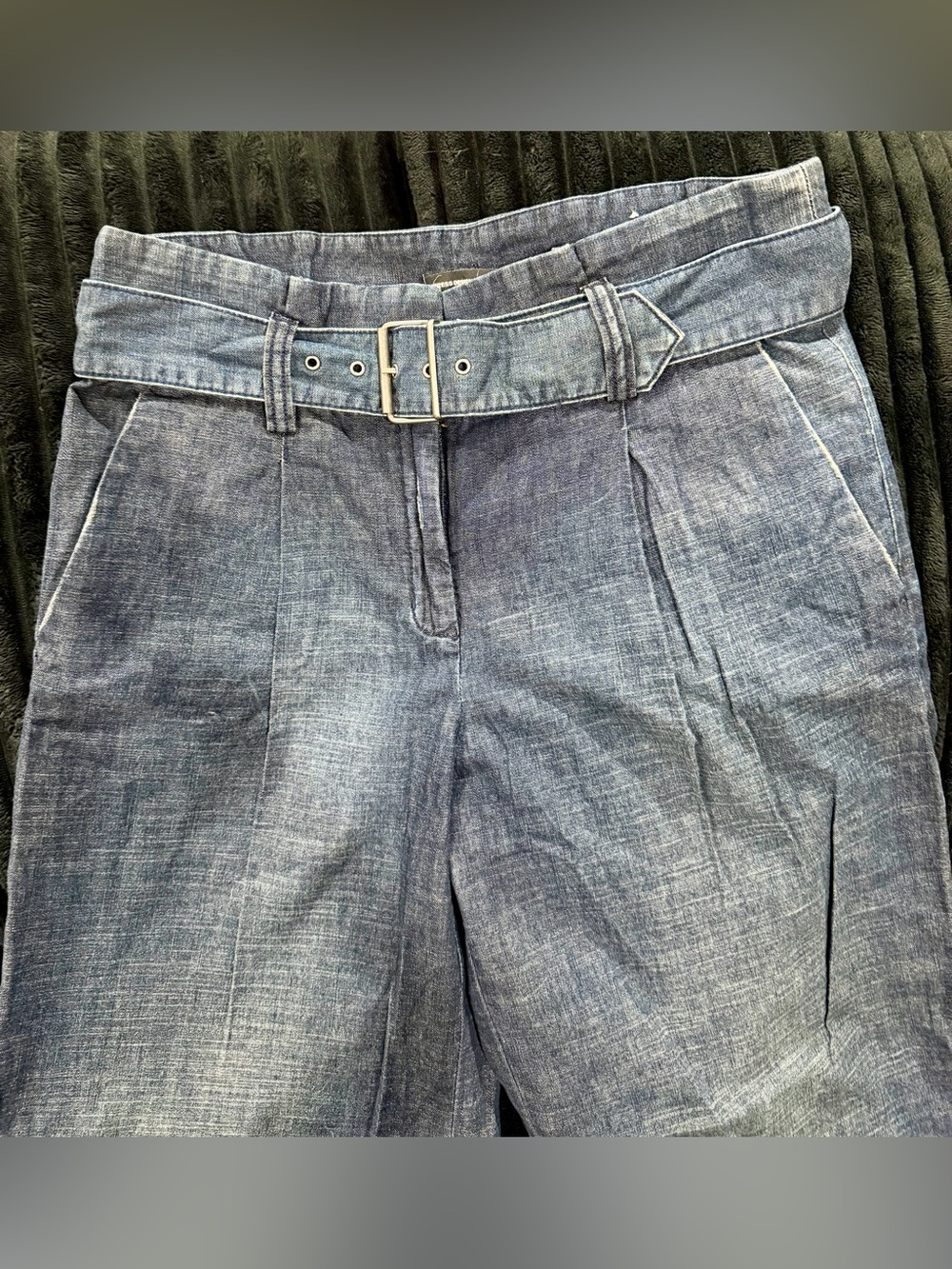 Express Super Wide Leg Relaxed Jean with matching belt